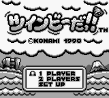 TwinBee DA title screen for GameBoy